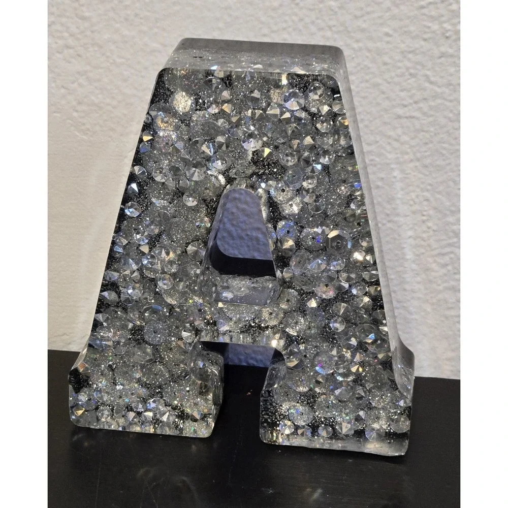 Handmade Resin BAR Sign Sparkle Glitter Decor Heavy Statement Piece‎